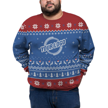 Personalized Logo For Business Plus Size Xmas Sweater