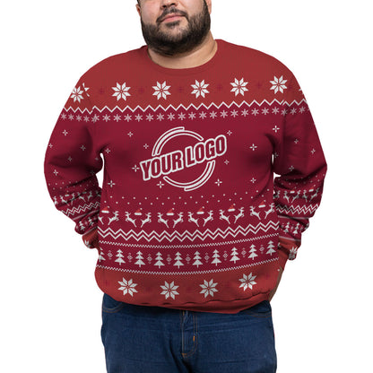 Personalized Logo For Business Plus Size Xmas Sweater