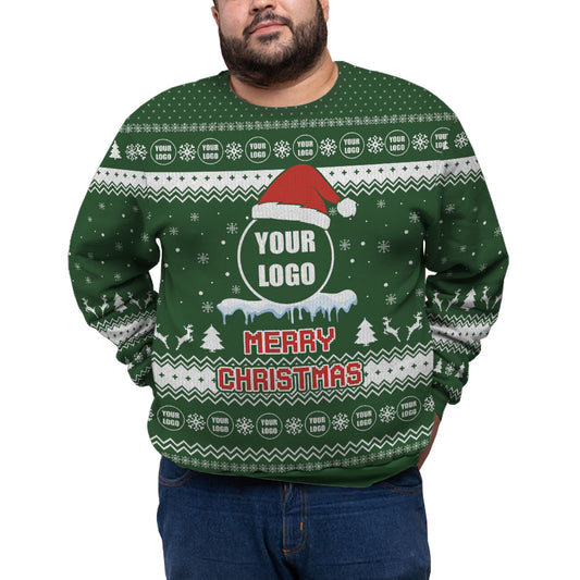 Personalized Logo Merry Christmas Plus Size Sweater
