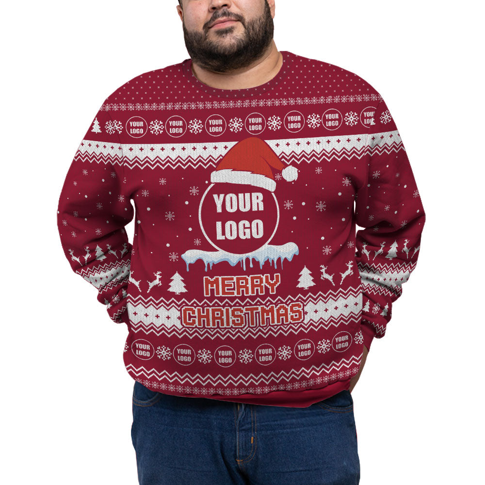 Personalized Logo Merry Christmas Plus Size Sweater