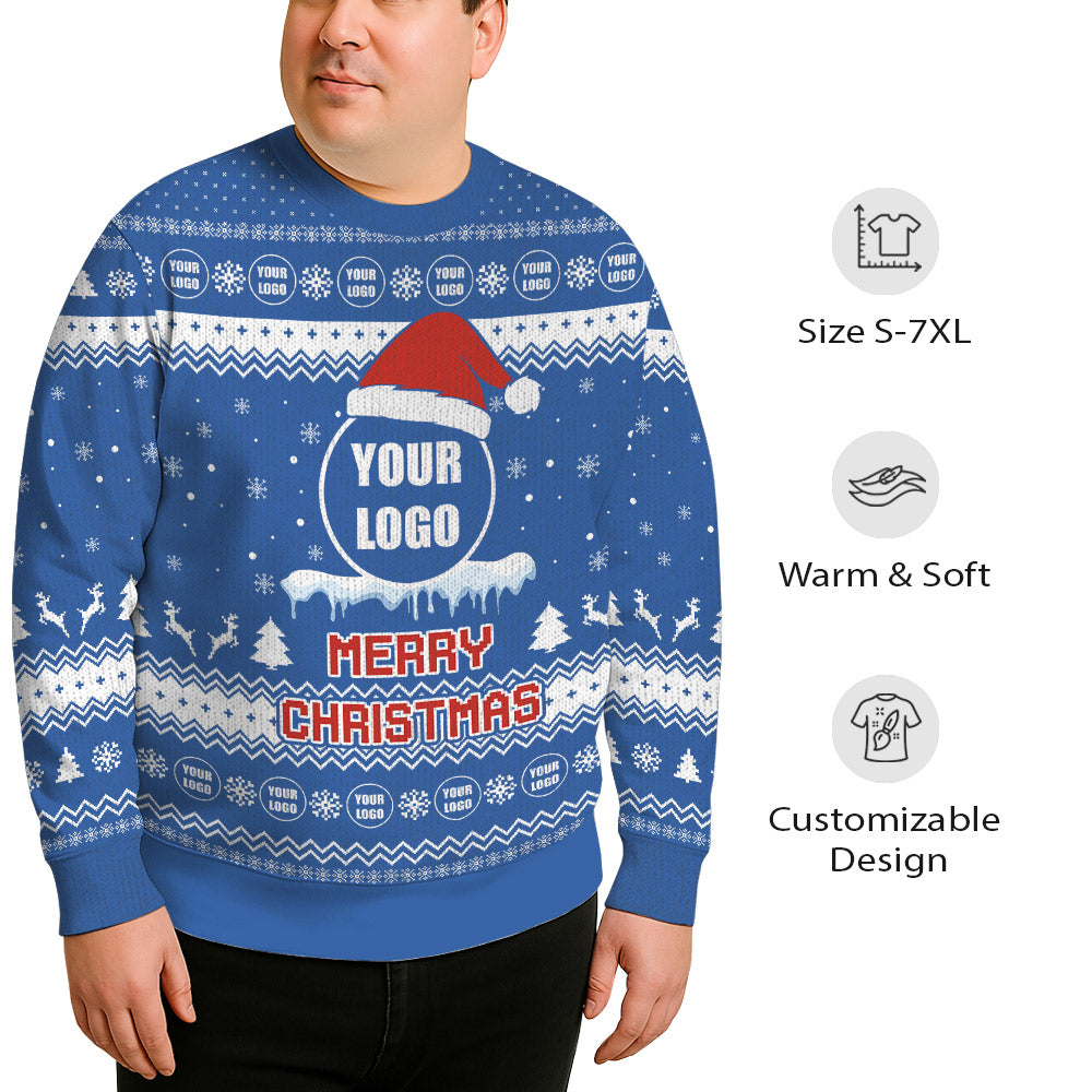 Personalized Logo Merry Christmas Plus Size Sweater