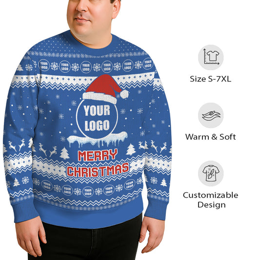 Personalized Logo Merry Christmas Plus Size Sweater