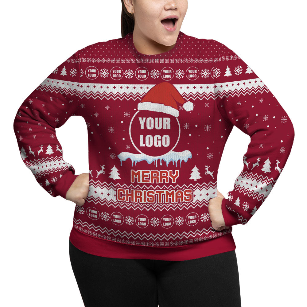 Personalized Logo Merry Christmas Plus Size Sweater