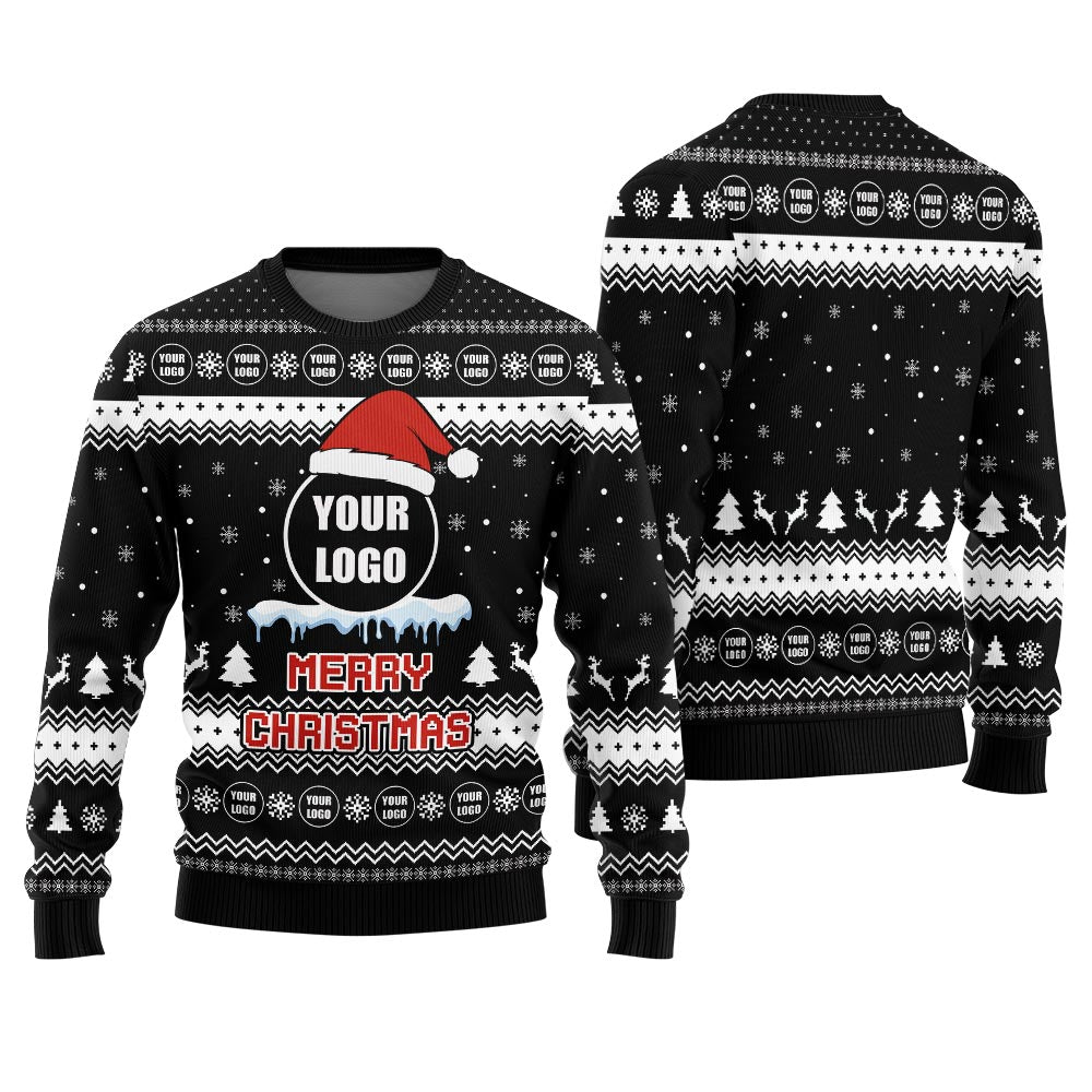 Personalized Logo Merry Christmas Sweater For Teams