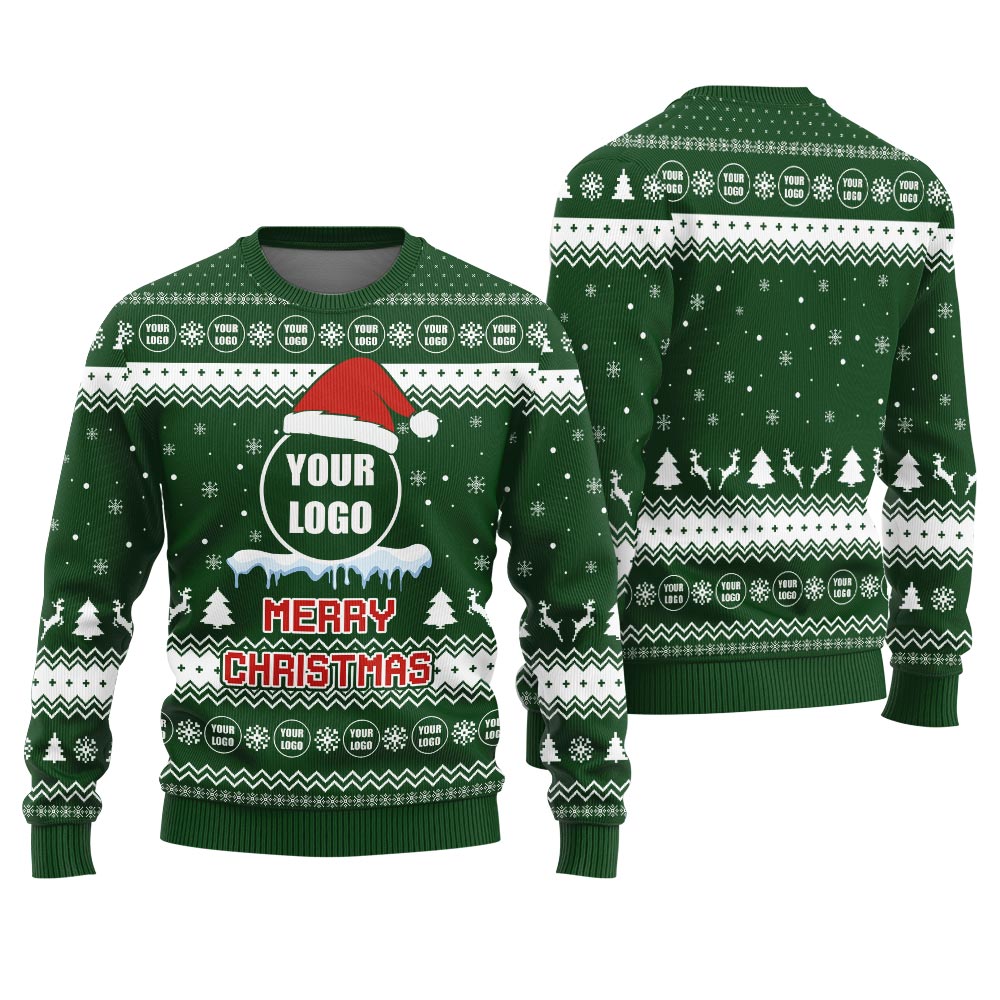 Personalized Logo Merry Christmas Sweater For Teams