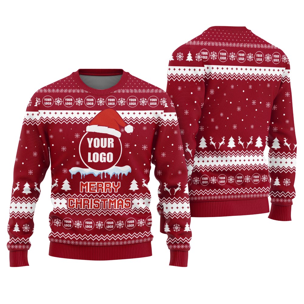 Personalized Logo Merry Christmas Sweater For Teams