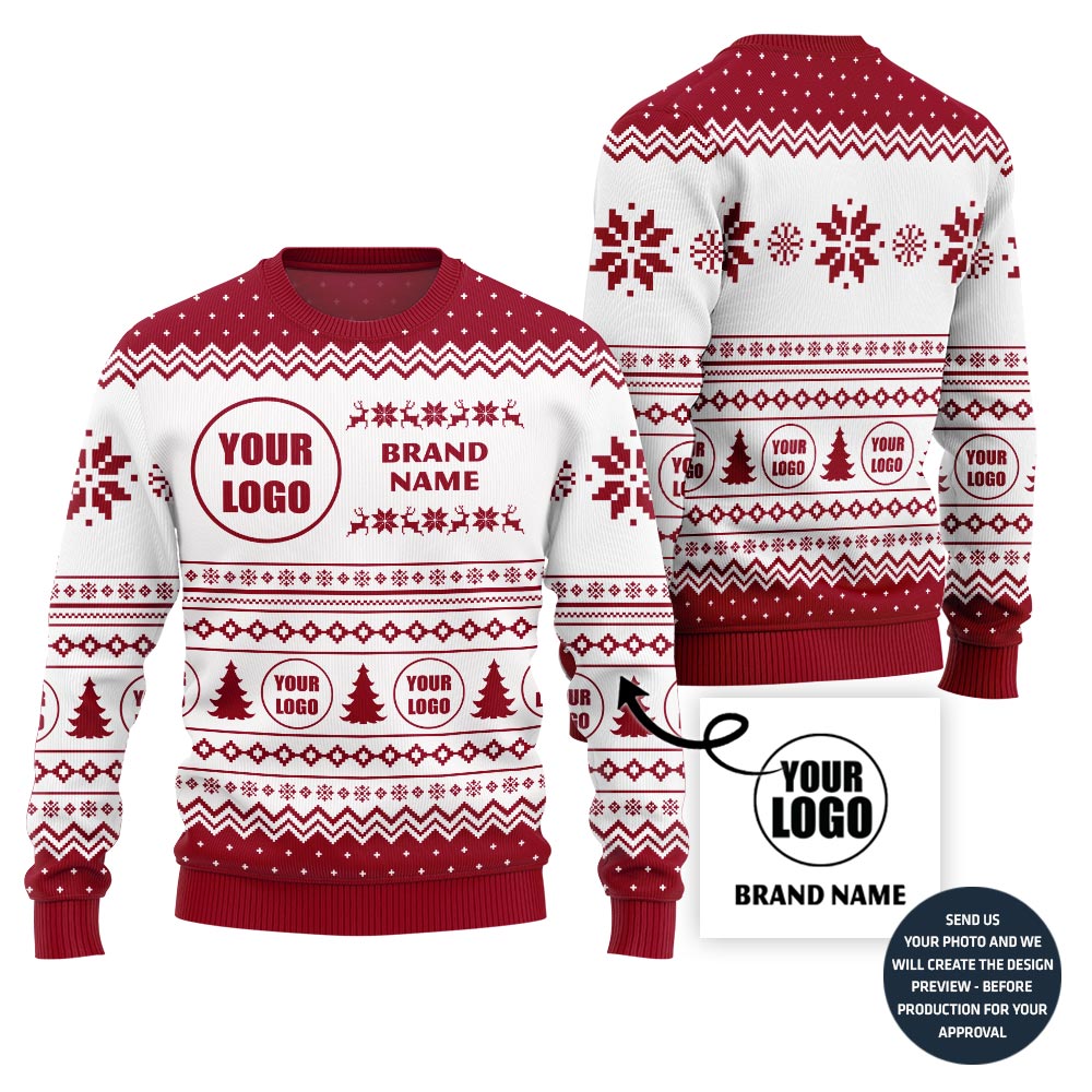 Personalized Logo Ugly Christmas Sweater For Brand