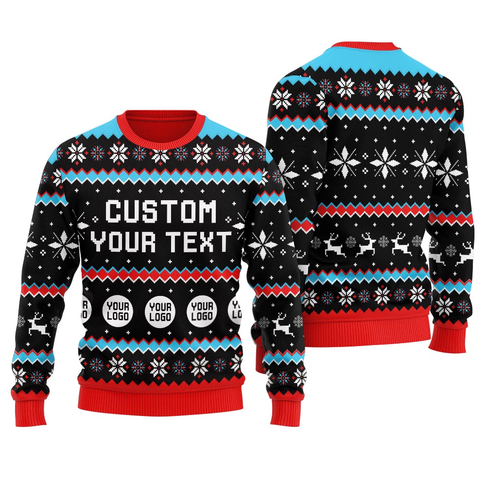 Personalized Logo Ugly Christmas Sweater Adults