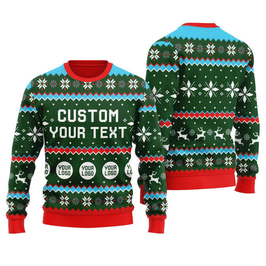 Personalized Logo Ugly Christmas Sweater Adults