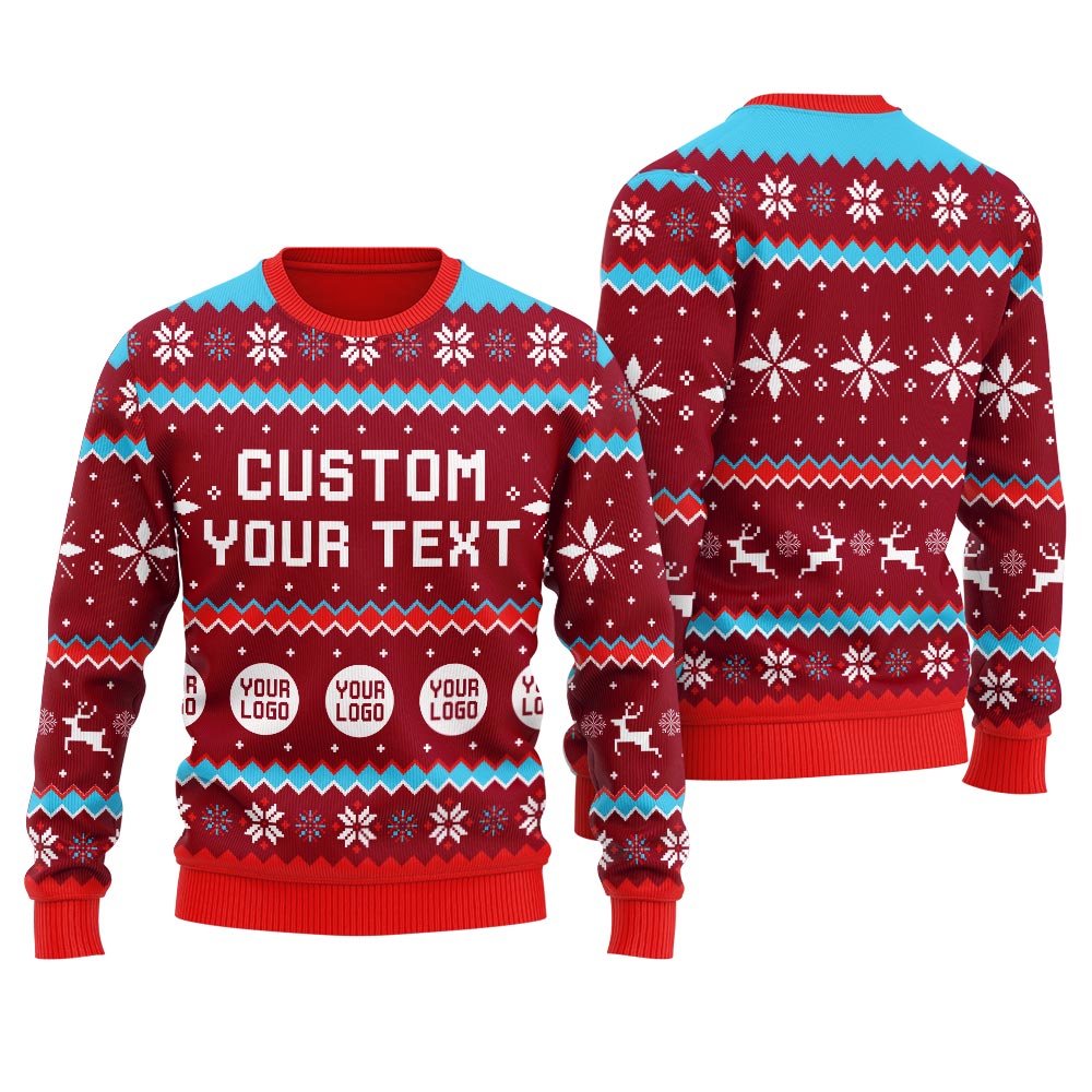 Personalized Logo Ugly Sweater For Women