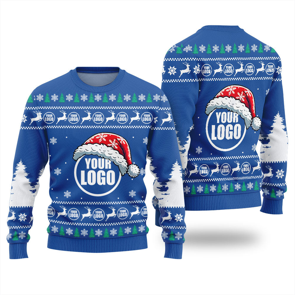 Personalized Logo Ugly Sweater For Business Royal