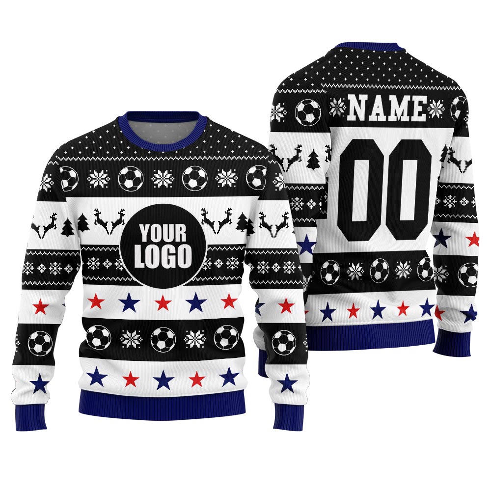 Personalized Logo Ugly Sweater For Soccer Team