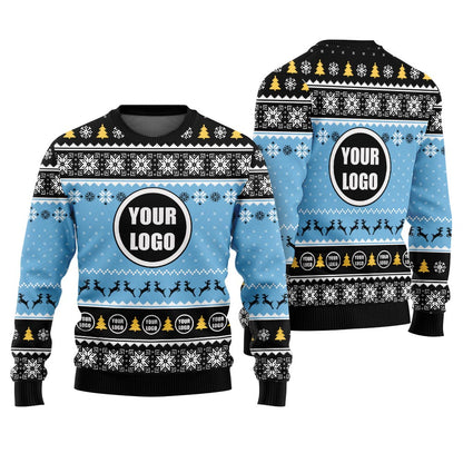 Personalized Logo Ugly Xmas Sweater For Company
