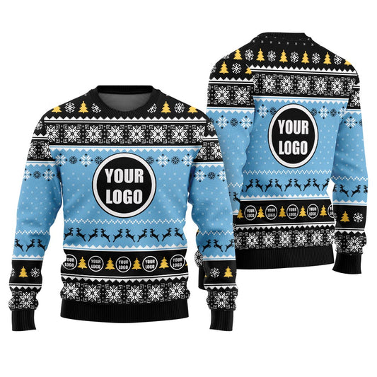 Personalized Logo Ugly Xmas Sweater For Company