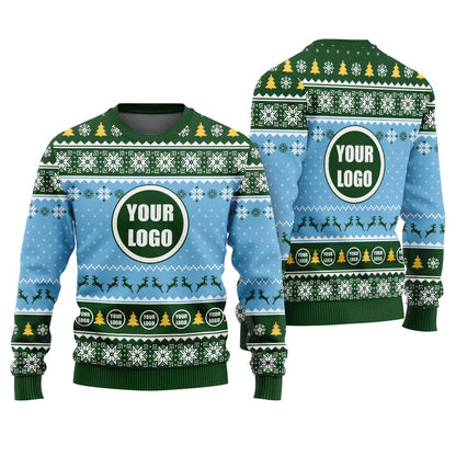 Personalized Logo Ugly Xmas Sweater For Company