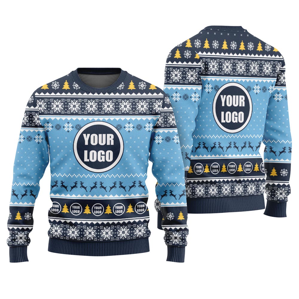 Personalized Logo Ugly Xmas Sweater For Company