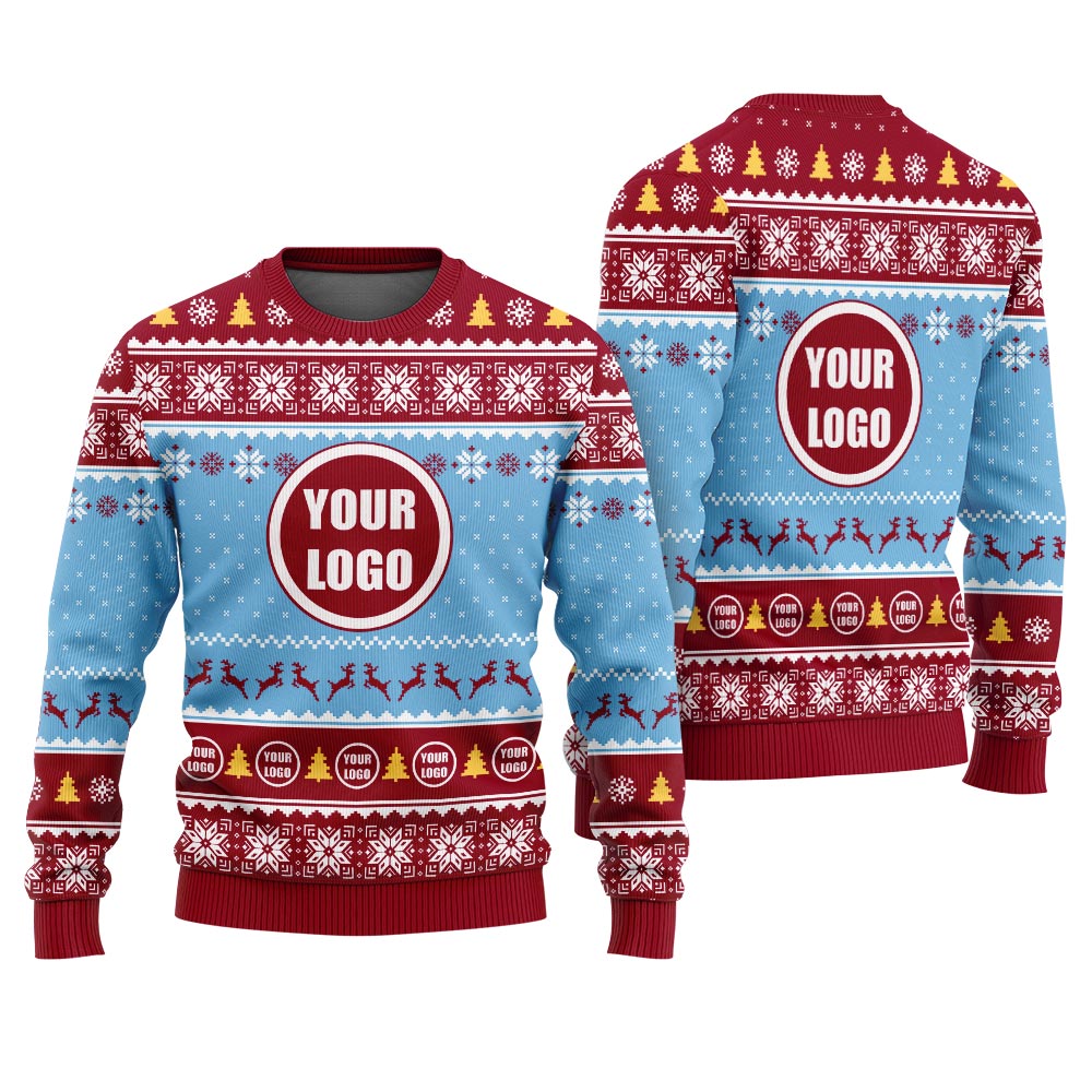 Personalized Logo Ugly Xmas Sweater For Company