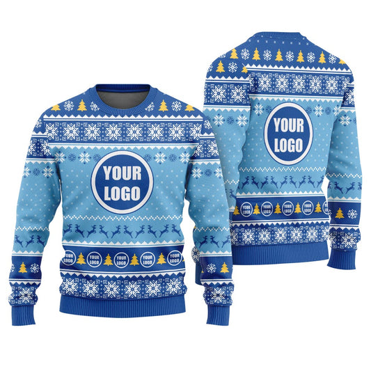 Personalized Logo Ugly Xmas Sweater For Company