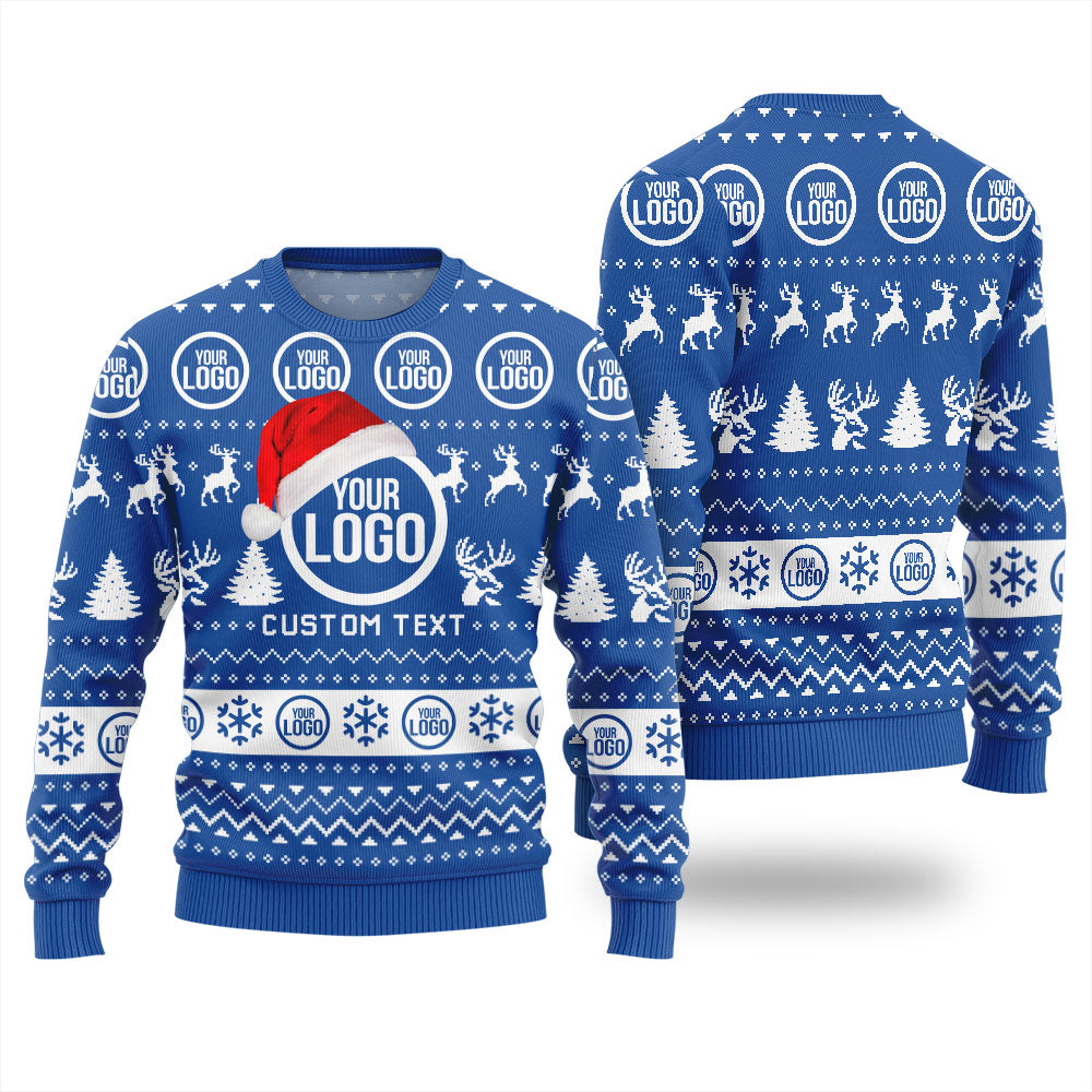 Personalized Logo and Text Christmas Sweater