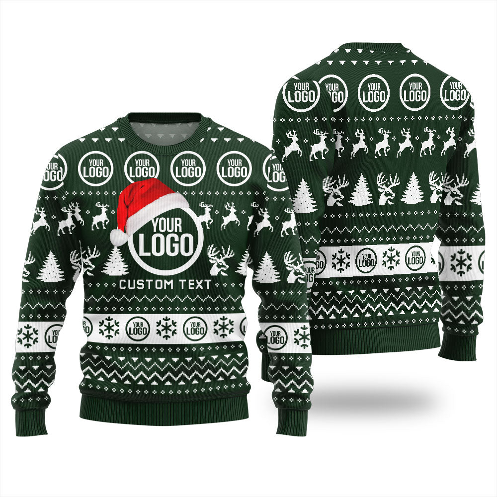 Personalized Logo and Text Christmas Sweater