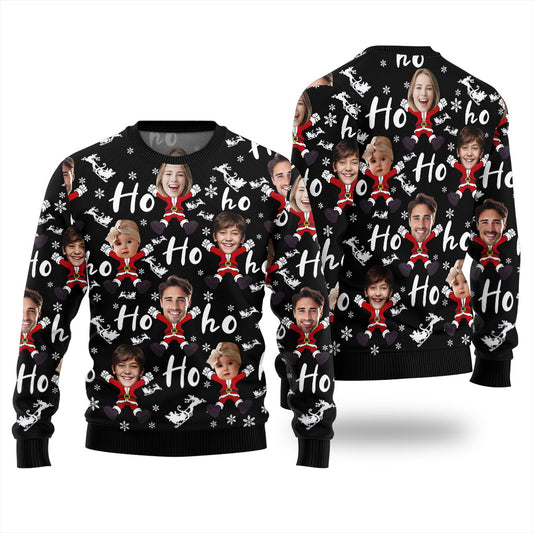 Personalized Multiple Faces Ugly Christmas Sweater