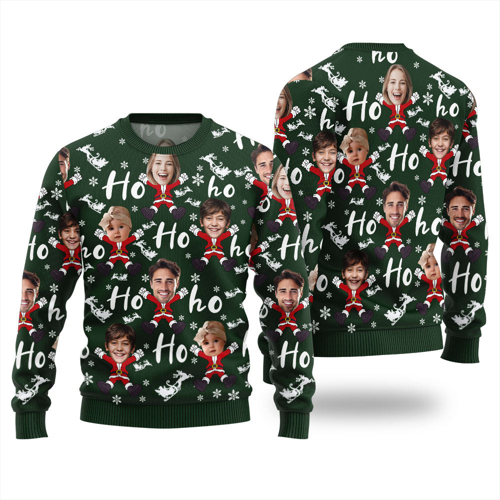 Personalized Multiple Faces Ugly Christmas Sweater