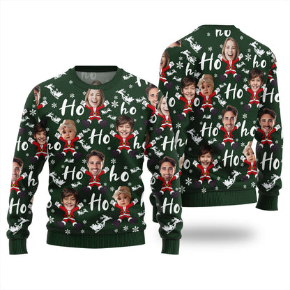 Personalized Multiple Faces Ugly Christmas Sweater