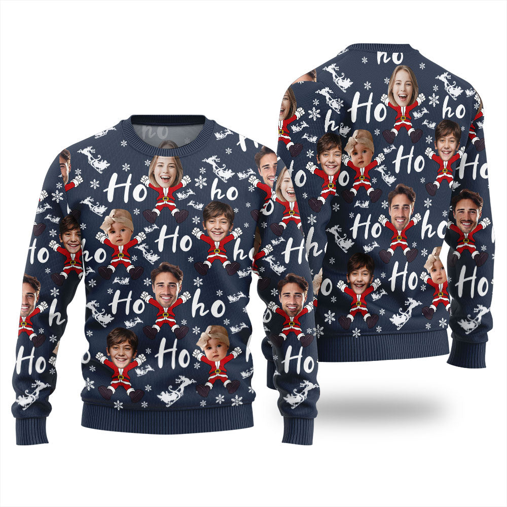 Personalized Multiple Faces Ugly Christmas Sweater