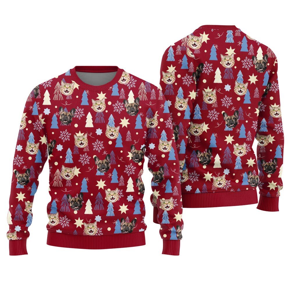 Personalized Multiple Pet Ugly Christmas Sweater