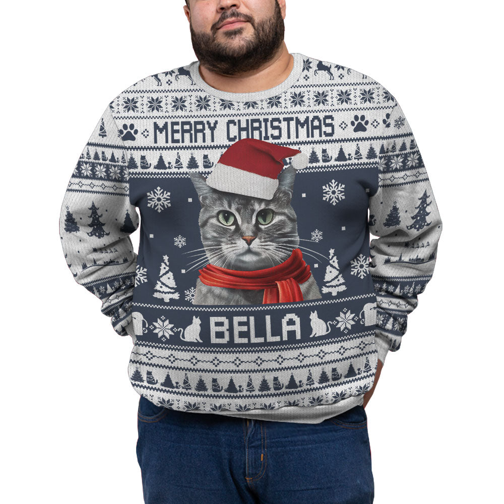 Personalized Pet Funny Ugly Christmas Plus Size Sweater