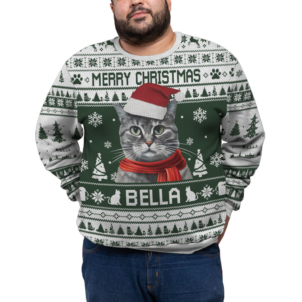 Personalized Pet Funny Ugly Christmas Plus Size Sweater