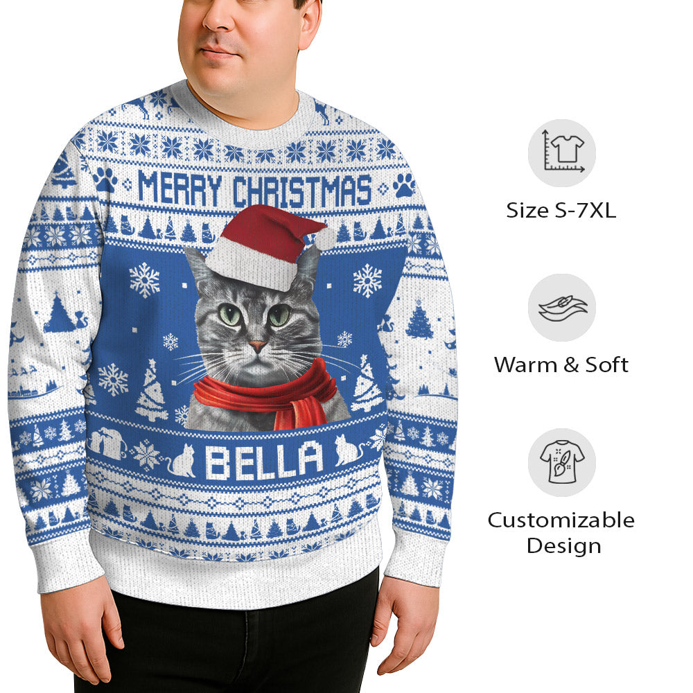 Personalized Pet Funny Ugly Christmas Plus Size Sweater