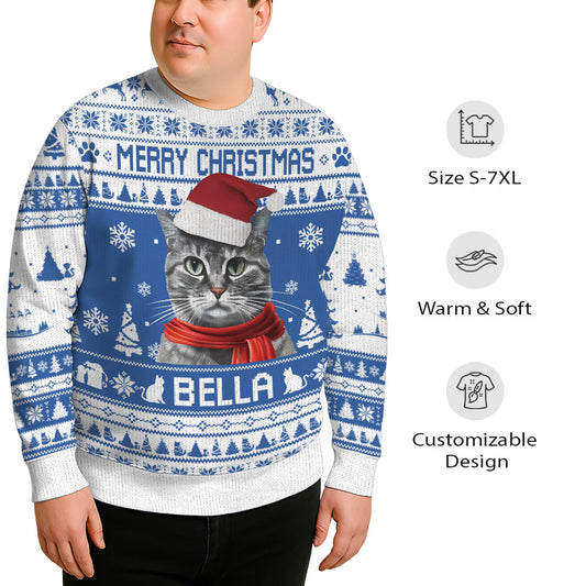 Personalized Pet Funny Ugly Christmas Plus Size Sweater