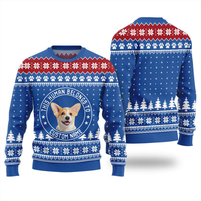 Custom Dog Mens Christmas Sweater