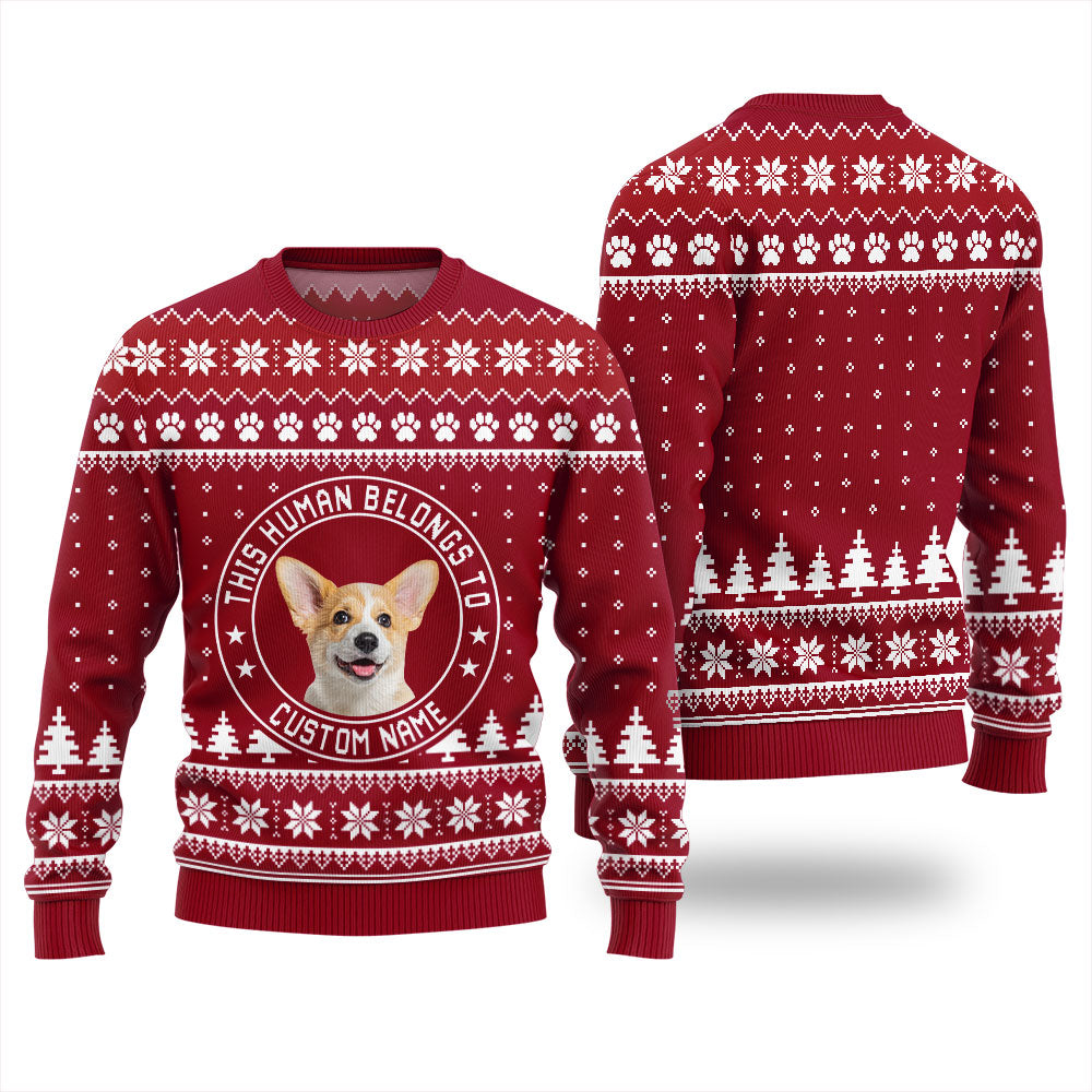 Custom Dog Mens Christmas Sweater