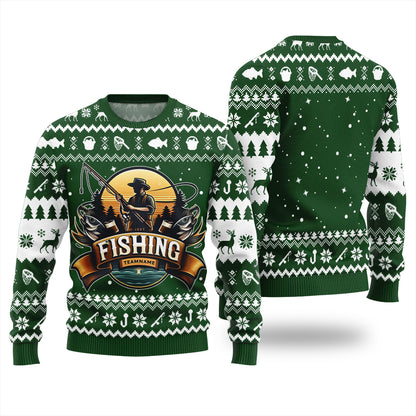 Personalized Team Name Fishing Ugly Sweater