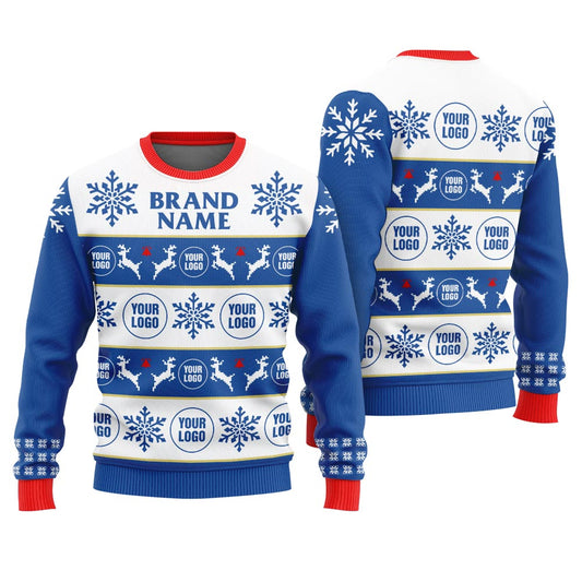 Personalized Text And Logo Ugly Sweater For Men