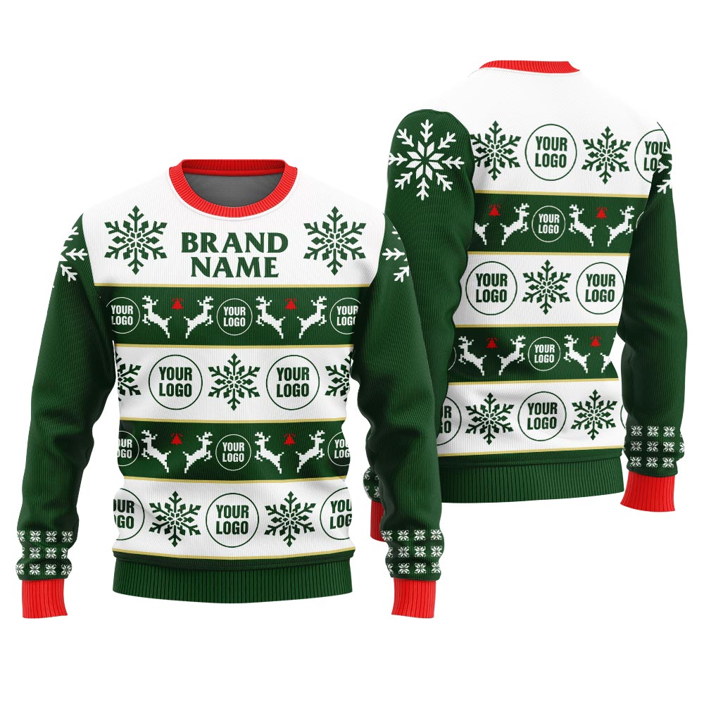 Personalized Text And Logo Ugly Sweater For Men