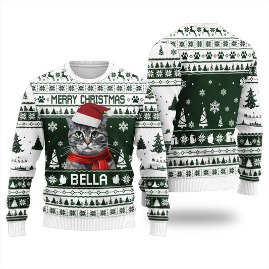Personalized Your Cat Ugly Christmas Sweater