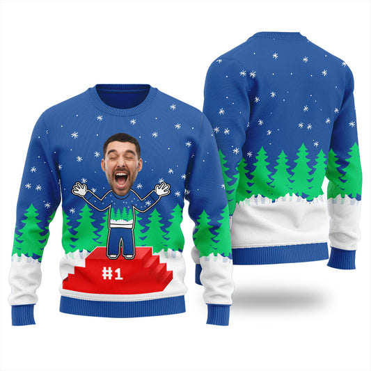 Personalized Ugly Christmas Sweater Winner Men's Sweater