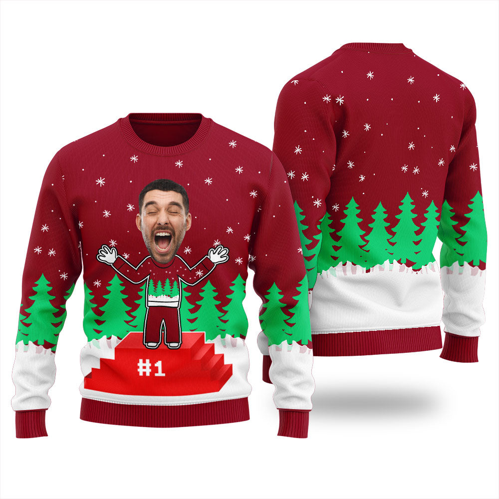 Personalized Ugly Christmas Sweater Winner Men's Sweater
