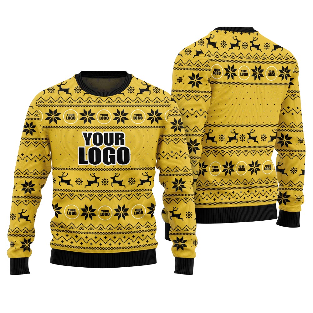 Personalized Ugly Christmas Sweater With Logo For Company