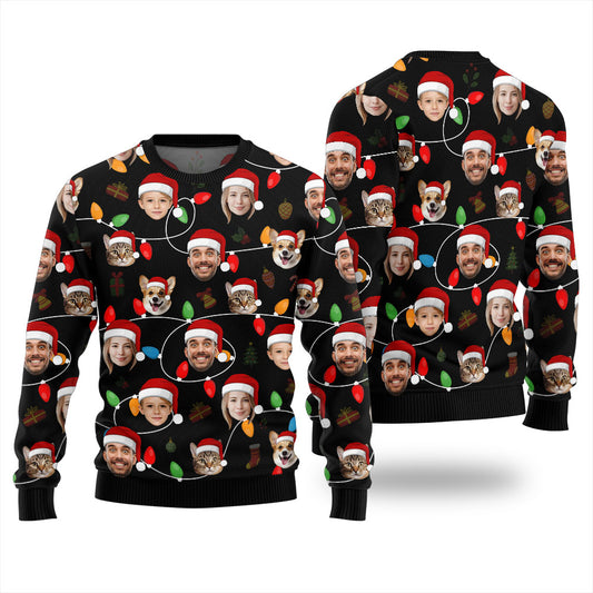 Personalized Ugly Sweater With Face