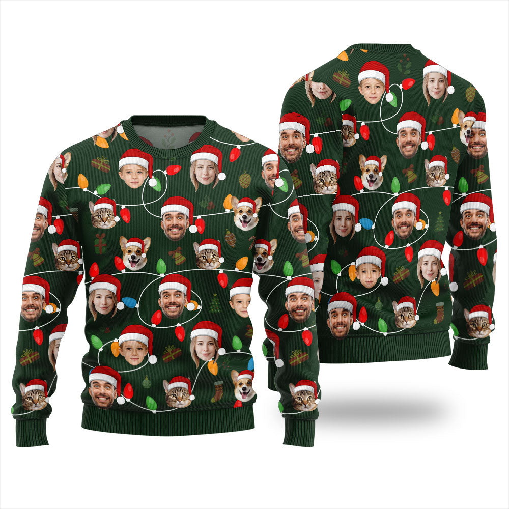 Personalized Ugly Sweater With Face