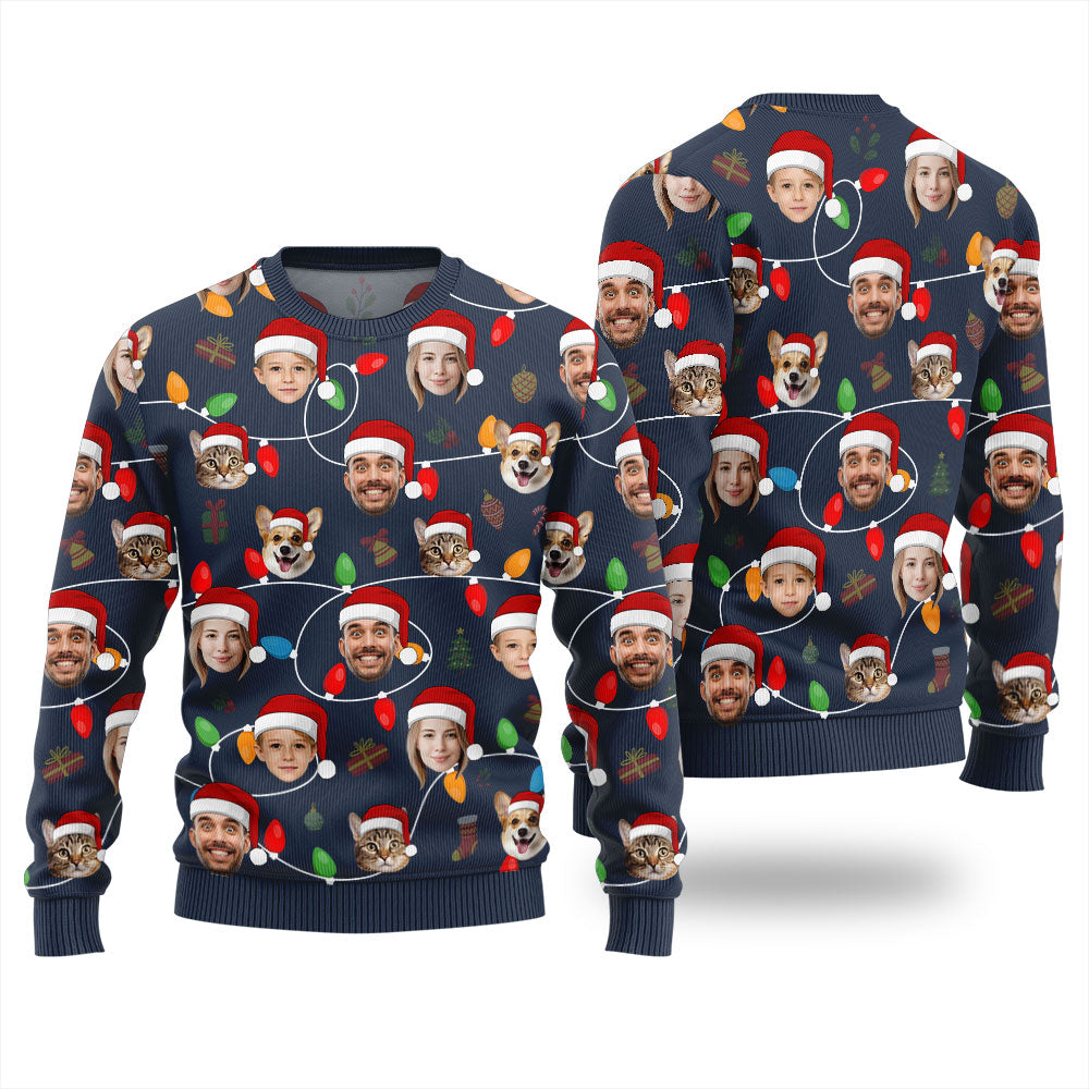 Personalized Ugly Sweater With Face