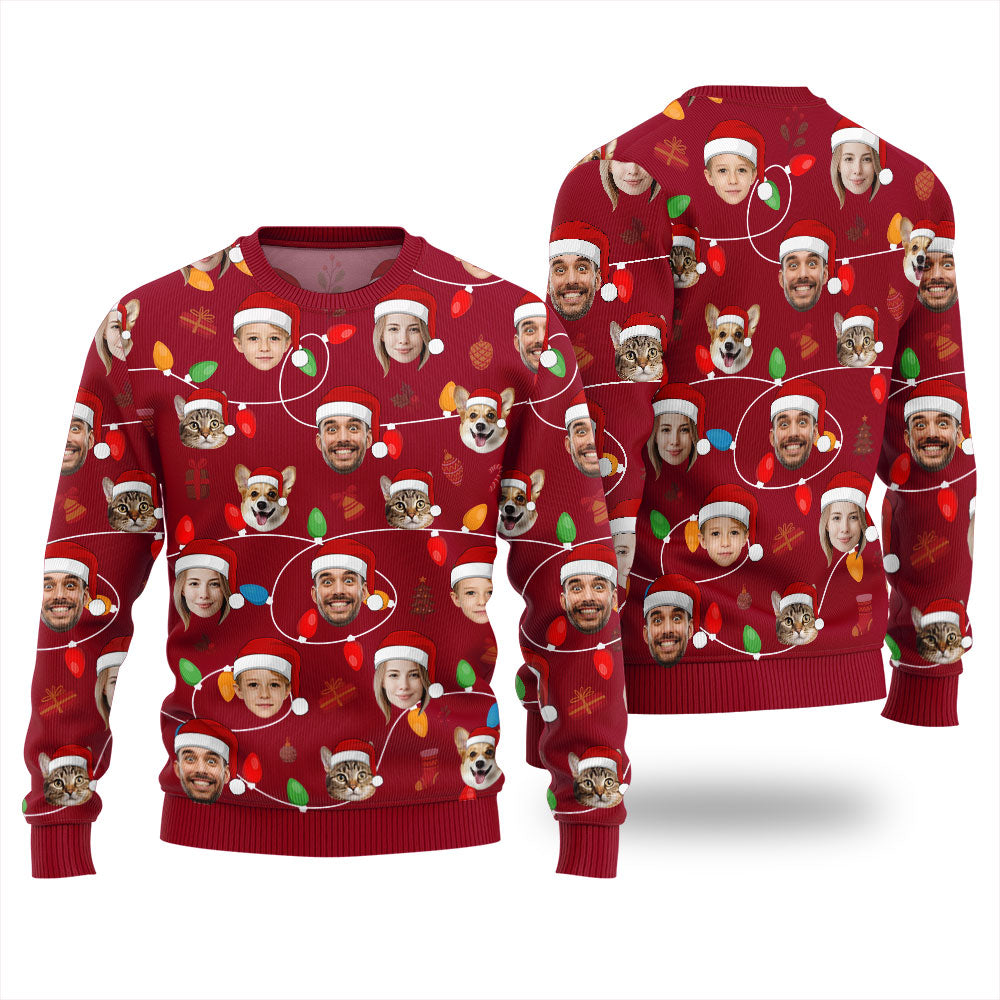 Personalized Ugly Sweater With Face