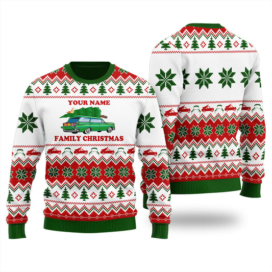 Personalized Your Family Name Ugly Christmas Sweater