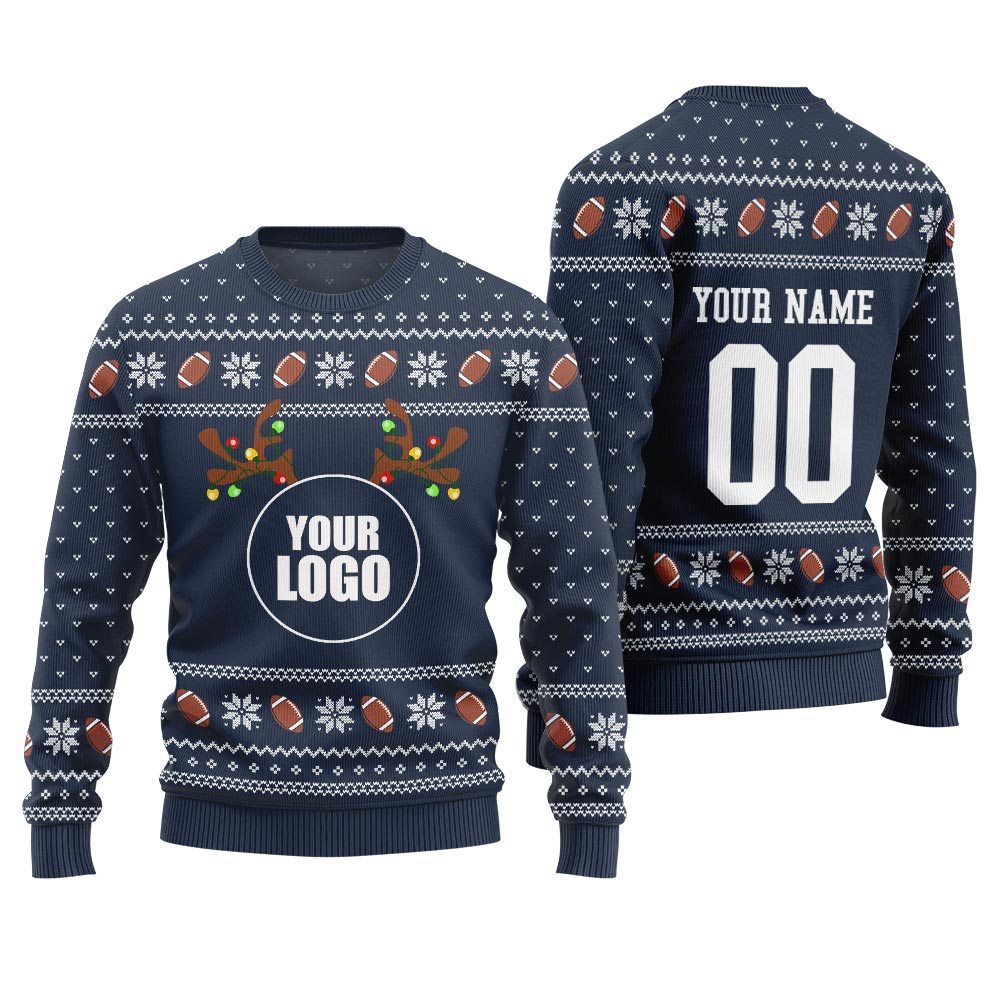 Personalized Your Logo Ugly Christmas Sweater For Team