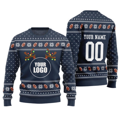 Personalized Your Logo Ugly Christmas Sweater For Team