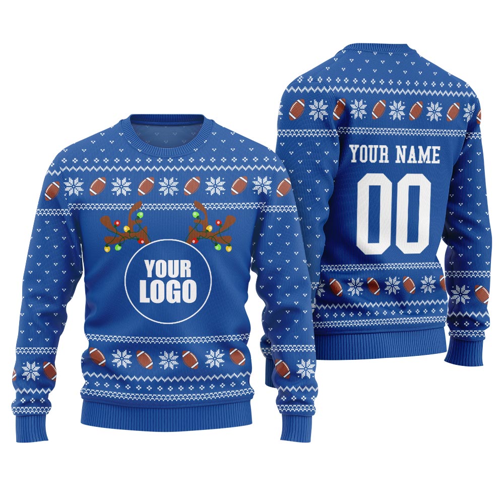 Personalized Your Logo Ugly Christmas Sweater For Team
